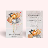 Ballonartiest met roze Gold Black Event Planner Visitekaartje