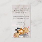 Ballonartiest met roze Gold Black Event Planner Visitekaartje (Achterkant)