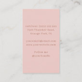 Ballonartiest Pastel Pink and Gold Event Planner Visitekaartje (Achterkant)