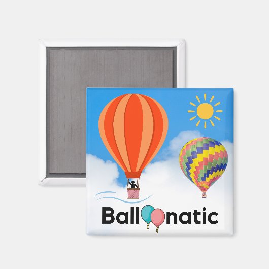 Ballonatic - De ballonvaarder Magneet (Voorkant / Achterkant)
