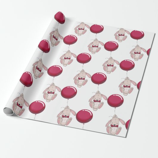 BallonBaby shower Cadeaupapier (Uitgerold)