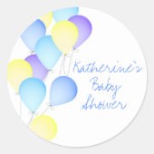 BallonBaby shower Ronde Sticker (Voorkant)