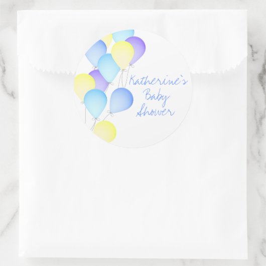 BallonBaby shower Ronde Sticker (Tas)