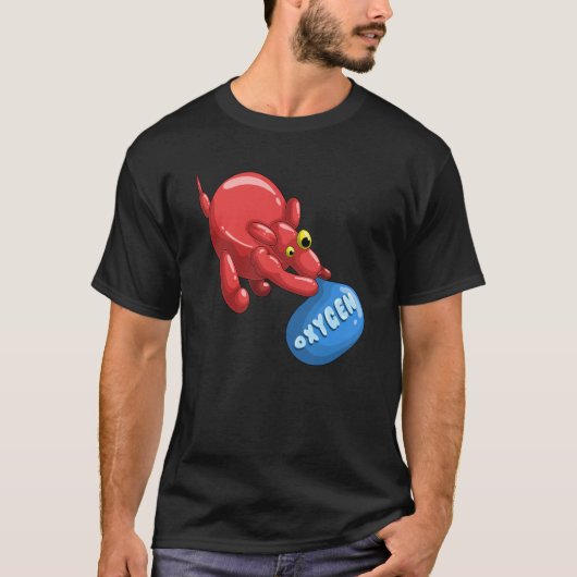 Ballonballon Dierenhond Inhalatiezuurstof T-shirt (Voorkant)