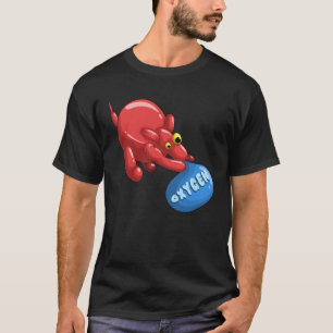 Ballonballon Dierenhond Inhalatiezuurstof T-shirt