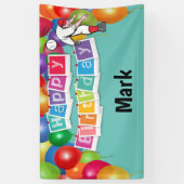 Ballonballon met bal spandoek (Verticaal)