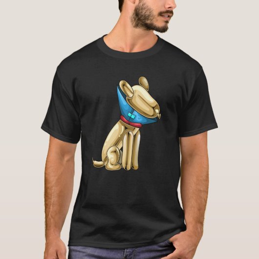 Ballonballondier Dog Cone of Shame T-shirt (Voorkant)