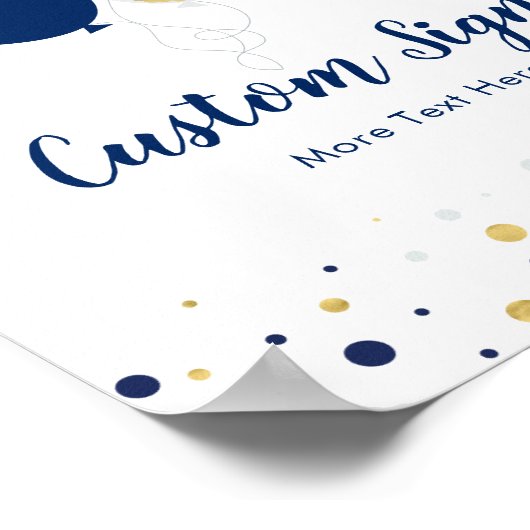 Ballonblazers op gouden en zeemachtelijke leeftijd poster (Hoek)