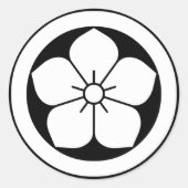 ballonbloem in cirkel ronde sticker (Voorkant)