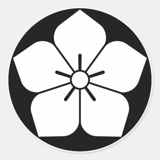 ballonbloem, van rijstcake ronde sticker (Voorkant)