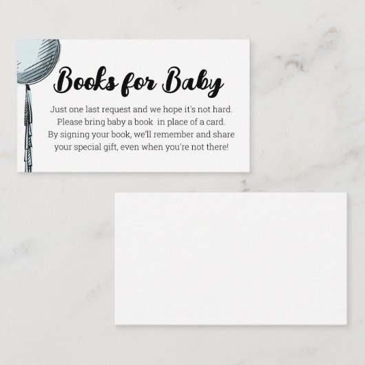 Ballonboeken voor de Kaart van de Baby-behuizing (Voorkant / Achterkant)