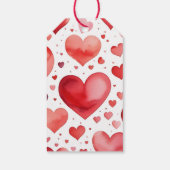 Ballonboeket Rode en Roze Harten Cadeaulabel (Achterkant)