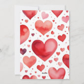 Ballonboeket Rood en Roze Harten Feestdagenkaart (Achterkant)