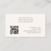 Ballonboogpartij Decor Visitekaartje (Achterkant)