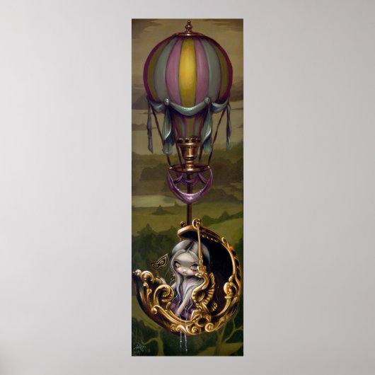 BallonChariot - Rococo Steampunk Art Print (Voorkant)