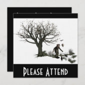 Ballonclown Old Tree & Black Birds Original Kaart (Voorkant / Achterkant)