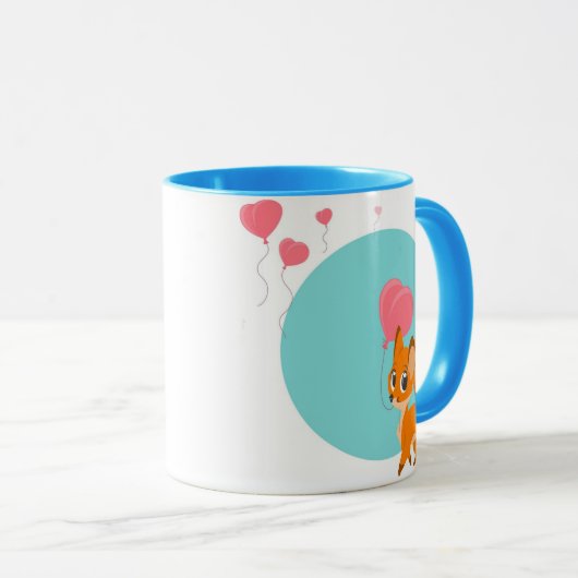 Ballondag Fox Shirt Mok (Voorkant rechts)