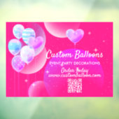 Ballondecoratie qr-code evenementenmanager raamsticker (Vel 3)