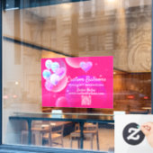 Ballondecoratie qr-code evenementenmanager raamsticker (Cafe Raam)
