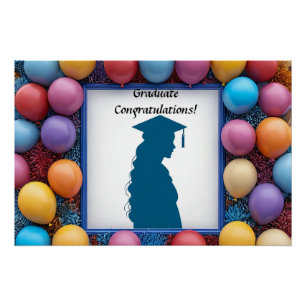 🎓 Ballondecoratie voor diploma-uitreikingsfeest  Perfect Poster
