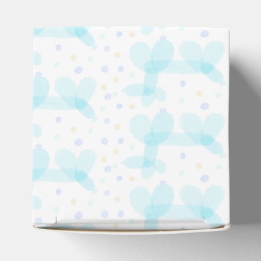 Ballondieren Blauwe pasteidoos Bedankdoosjes (Bovenkant)