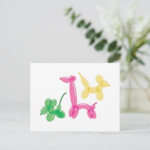 ballondieren briefkaart (Staand voorkant)