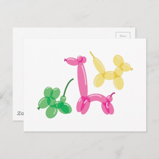 ballondieren briefkaart (Voorkant / Achterkant)