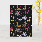 Ballondieren Feestje Thema Kinderen Kaart (Gele Bloem)