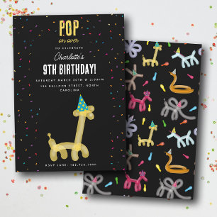 Ballondieren Giraffe Kinderen Verjaardagsfeest The Kaart