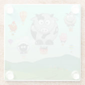 ballondieren glazen onderzetter (Achterkant)