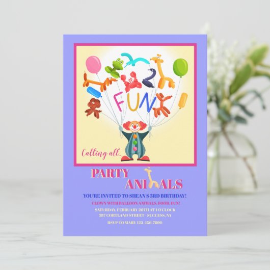 Ballondieren Kaart (Staand voorkant)