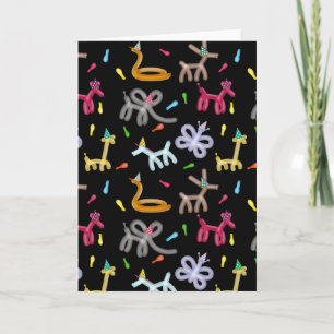 Ballondieren Kinderfeestje Thema Kaart