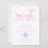 Ballondieren Paarse roze pasta Kaart (Voorkant)