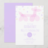 Ballondieren Paarse roze pasta Kaart (Voorkant / Achterkant)