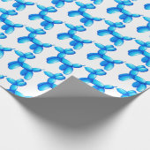 Ballondieren, portaal blauw patroon cadeaupapier (Hoek)