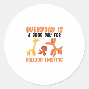 ballondieren ronde sticker