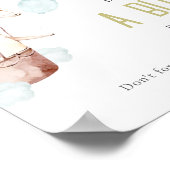 Ballondieren versieren een Block Baby shower teken Poster (Hoek)