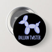 Ballondrager (Periwinkle en Black) Button met pinc (Voorkant /achterkant)