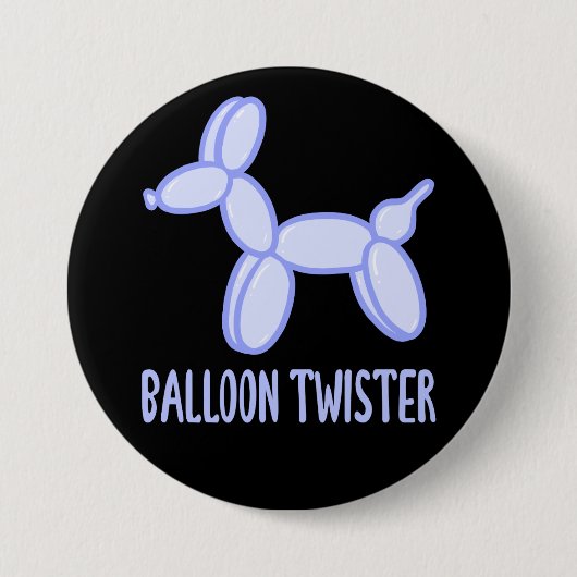 Ballondrager (Periwinkle en Black) Button met pinc (Voorkant)