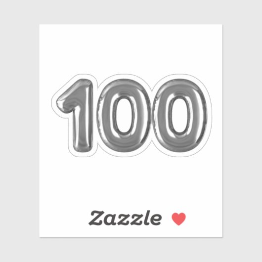 Balloneffectnummer 100 Sticker (Vel)