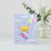 Ballonfee Vlucht van Verbeelding Cadeaus voor Meis Briefkaart (Staand voorkant)