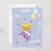 Ballonfee Vlucht van Verbeelding Cadeaus voor Meis Briefkaart (Voorkant / Achterkant)