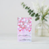 Ballonfeest planner glitters elegant visitekaartje (Staand voorkant)