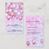 Ballonfeest planner glitters elegant visitekaartje (Voorkant / Achterkant)