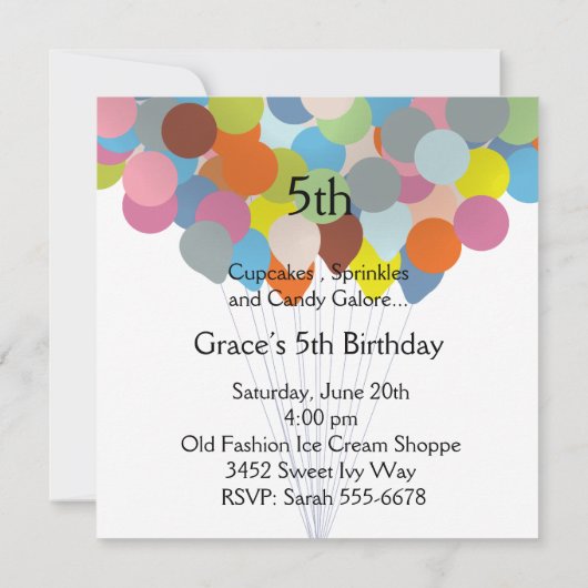 Ballonfeestdag Kaart (Achterkant)