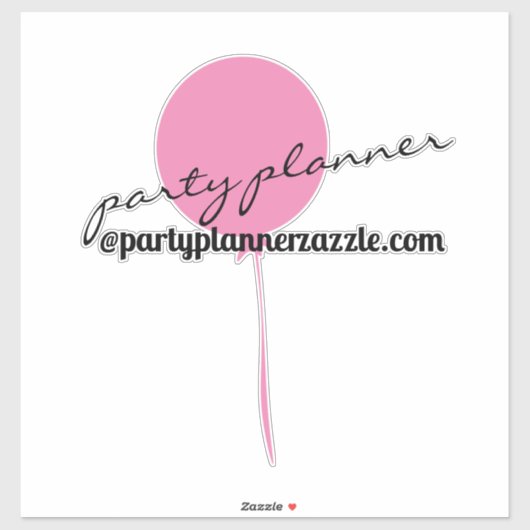 Ballonfeestplanner elke kleur naam autosticker sticker (Vel)
