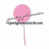 Ballonfeestplanner elke kleur naam autosticker sticker (Voorkant)
