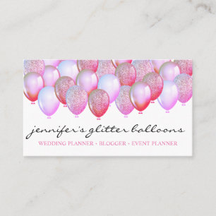 Ballonfeestplanner Glitter Organisatie Agent Visitekaartje