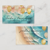 Ballonfeestplanner Oceaan Strand Zee Visitekaartje (Voorkant / Achterkant)