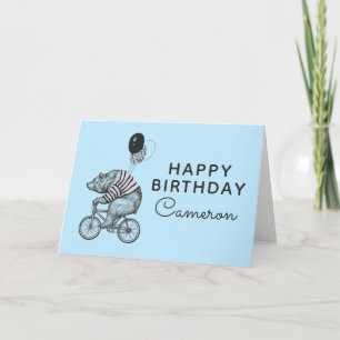 Ballonfiets Beer   Jouw namen toevoegen Kaart